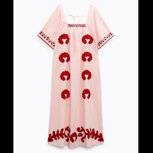 NWT Zara Limited Edition Embroidered Maxi Dress